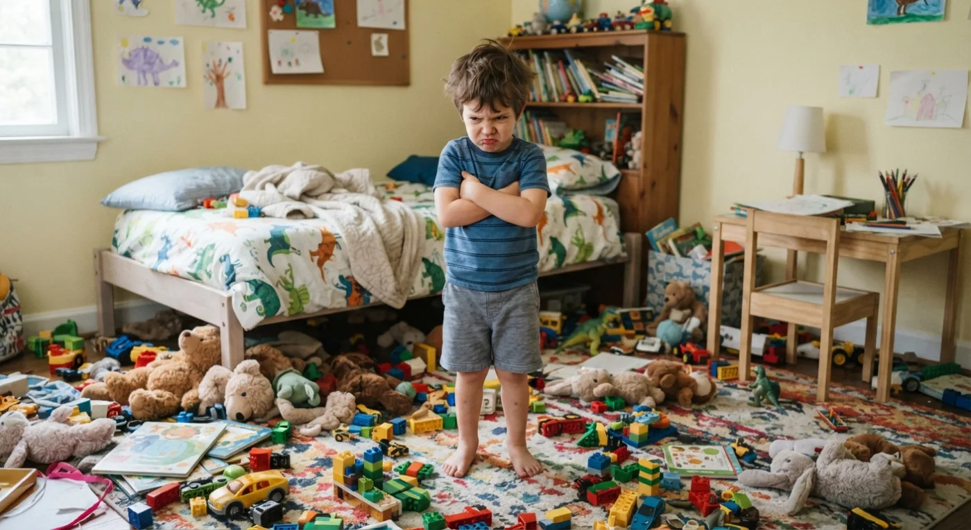 Why might a child find tidying up their toys difficult?